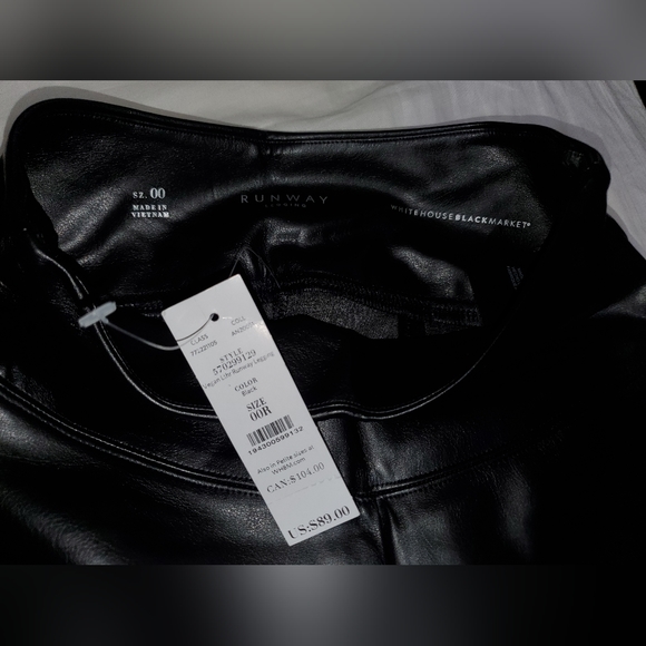 WHBM Vegan Leather Runway Legging - Picture 4 of 7